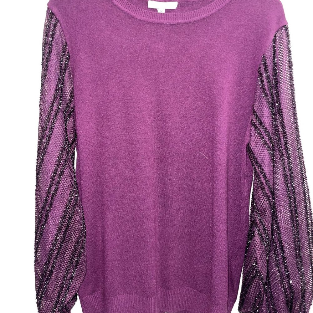 Cranberry sequined sweater